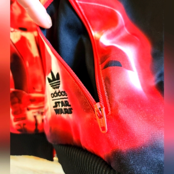 ADIDAS x STAR WARS Darth Vader Unisex Kids Teen Ltd Ed RARE Track Zip Up Jacket - Picture 8 of 16